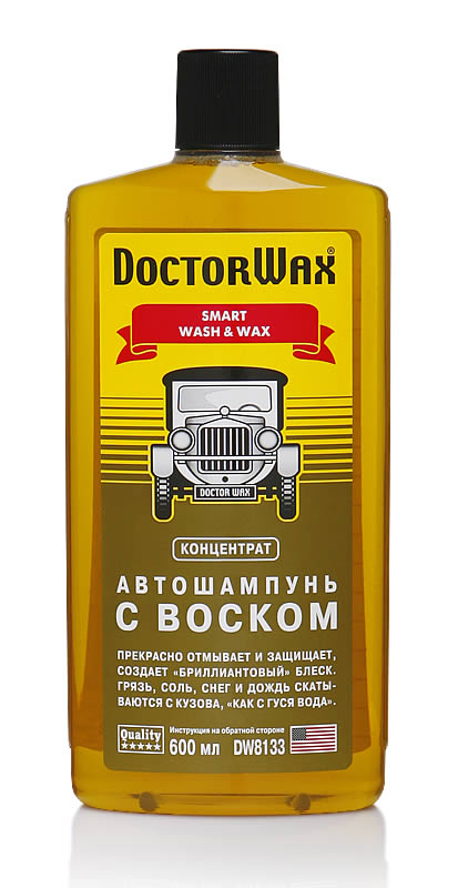 Автошампунь з воском концентрат Doctor Wax 600мл