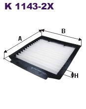 Фильтр салона FILTRON K 1143-2x