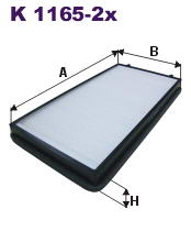Фильтр салона FILTRON K 1165-2x