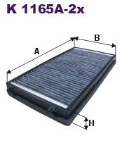 Фильтр салона FILTRON K 1165A-2x