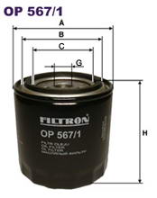 Фільтр масляний Filtron OP 567/1