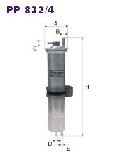 Фильтр топливный Filtron PP 832/4
