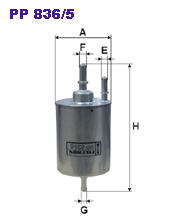 Паливний фільтр FILTRON PP836/5