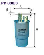 Паливний фільтр FILTRON PP838/3
