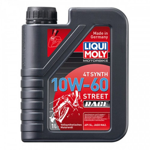 Масло LIQUI MOLY для мотоциклов MOTORBIKE 4T SYNTH 10W-60 STREET RACE 1Л