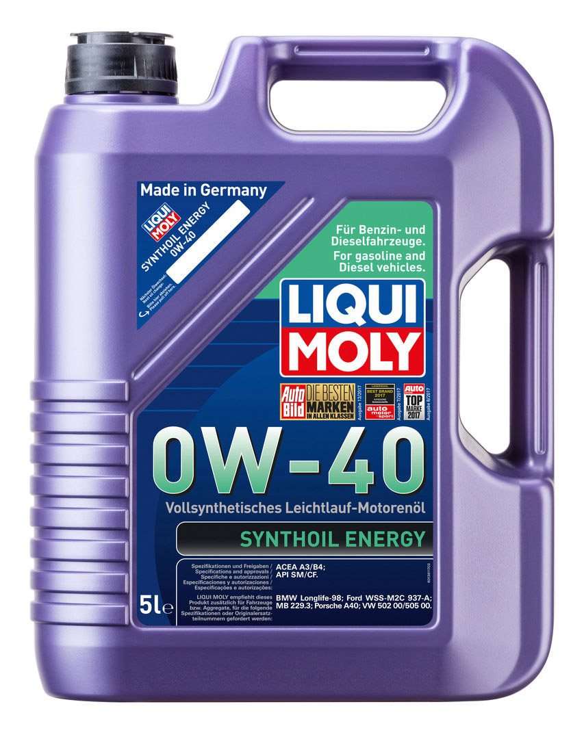 Моторна олива LIQUI MOLY SYNTHOIL ENERGY 0W-40 5Л