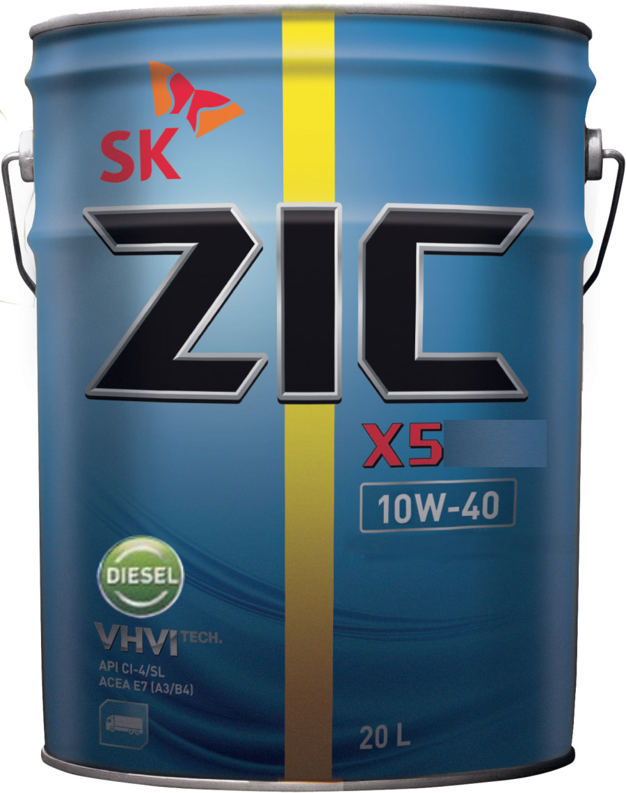 Моторное масло ZIC X5 10W-40 DIESEL 20 л