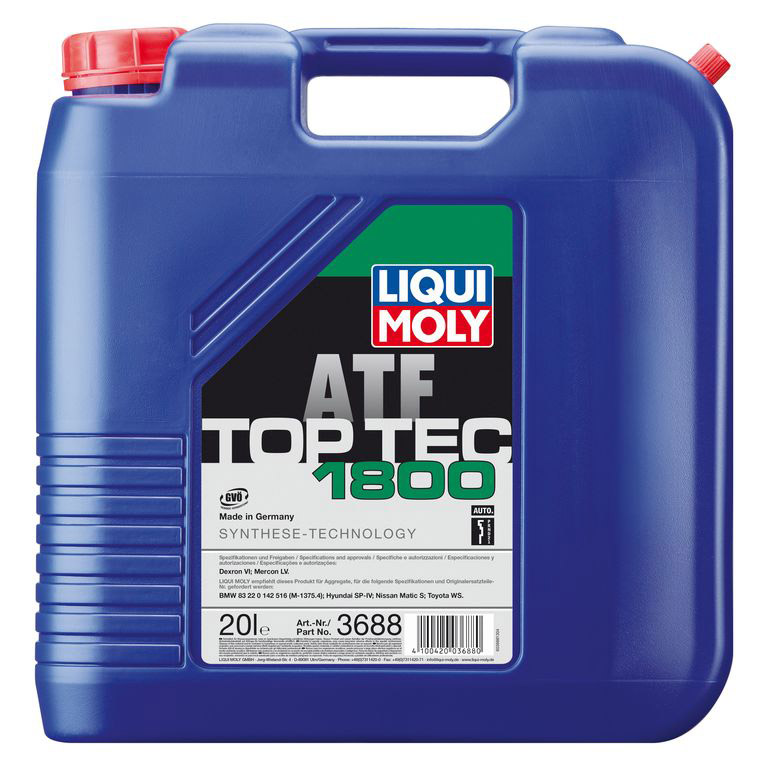 Масло LIQUI MOLY для автоматических трансмиссий TOP TEC ATF 1800 20Л