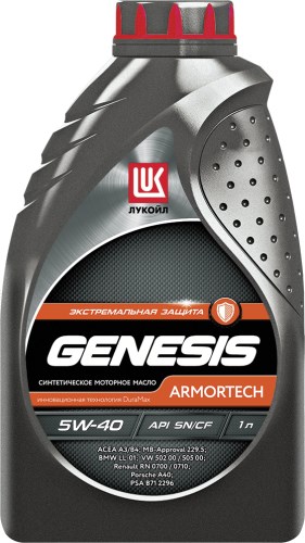 Масло моторное ЛУКОЙЛ Генезис Armortech  5W-40 SN/CF 1л