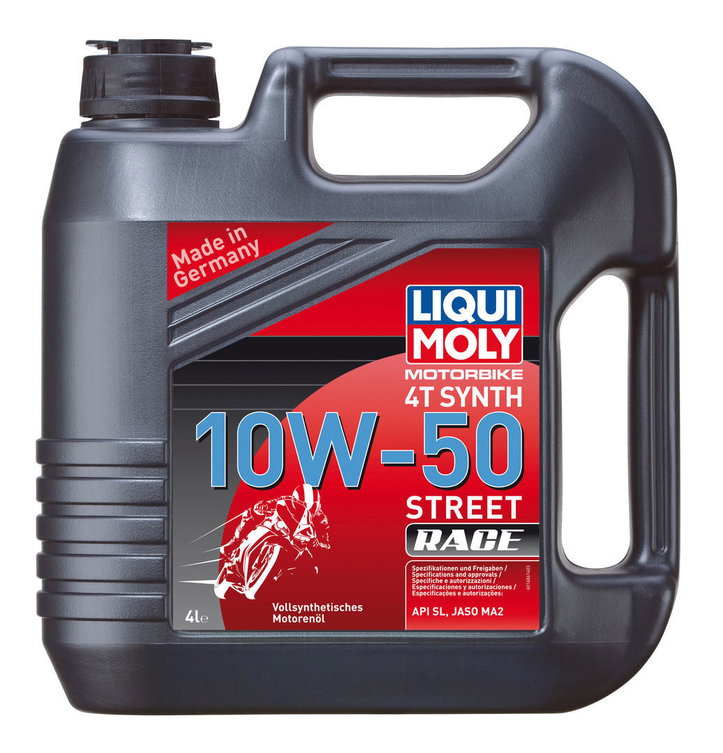 Масло LIQUI MOLY для мотоциклов MOTORBIKE 4T SYNTH 10W-50 STREET RACE 4Л