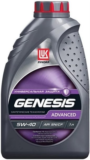 Масло моторное ЛУКОЙЛ Генезис Advanced 5W-40 SN/CF 1л