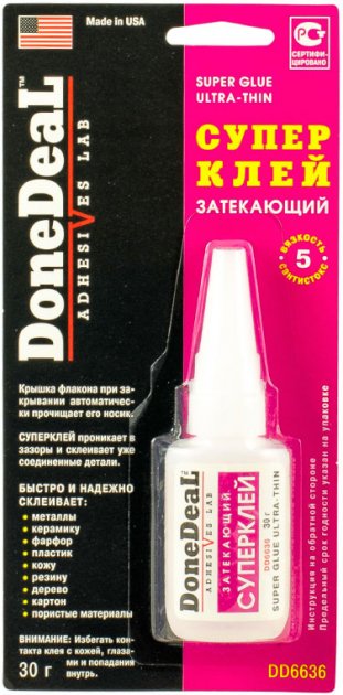 Супер Клей DoneDeal затекающий 30 г