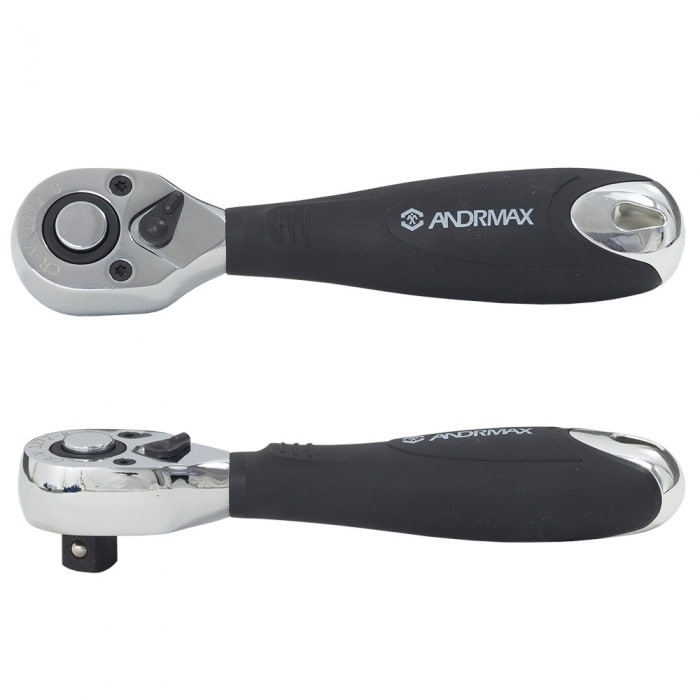Трещотка 1/2" "Мини" с храповым механизмом 72 зуба Andrmax 12728
