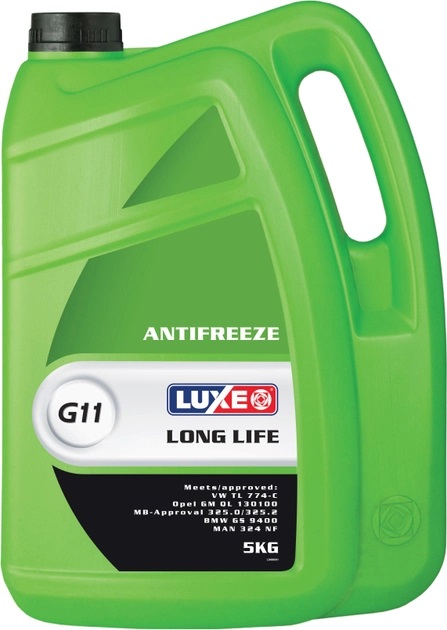 Антифриз LUXE LONG LIFE -40°С, зелёный G11, 5КГ