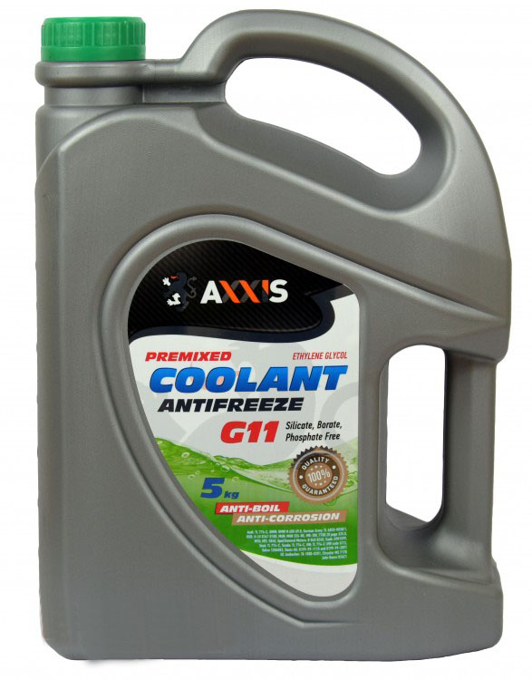 Антифриз AXXIS Сoolant G11 (зеленый) 5 кг