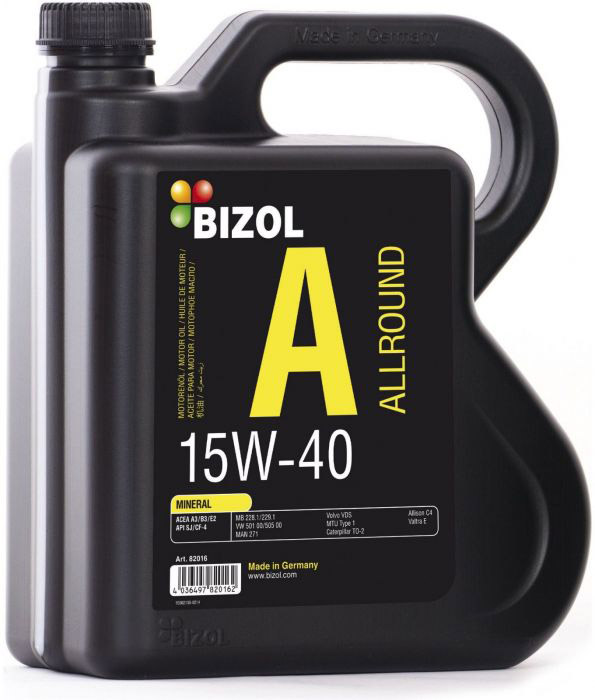 Моторное масло BIZOL Allround 15W-40 5л