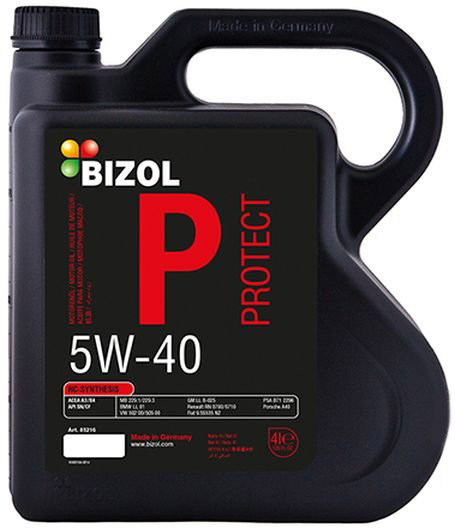 Моторное масло BIZOL Protect 5W-40 4л