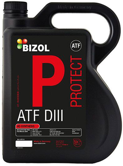 Трансмиссионное масло BIZOL Protect ATF DIII 5л