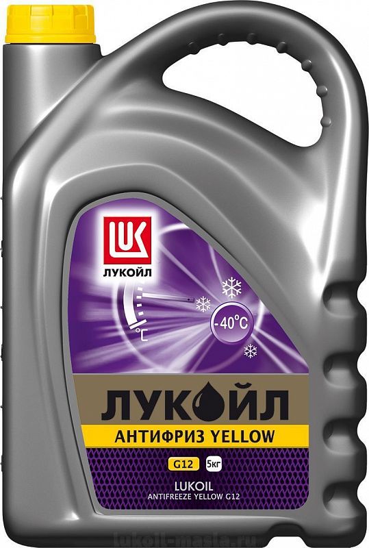 Антифриз ЛУКОЙЛ G12 Yellow (жёлт) 5кг