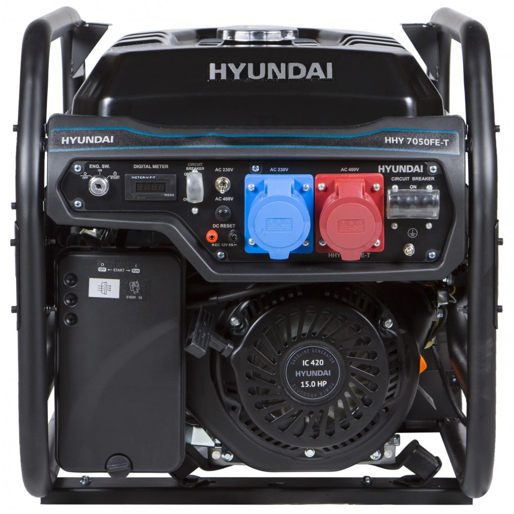 Бензиновый генератор Hyundai HHY 7050FE-T (5.5кВт, ~3 ф, 400 В)