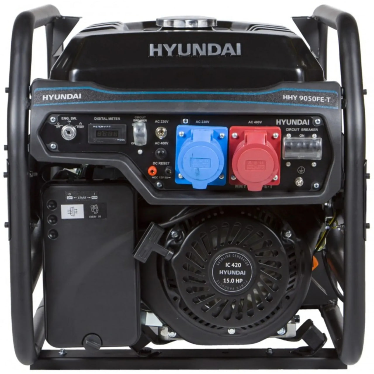 Бензиновый генератор Hyundai HHY 9050FE-T (6.5 кВт, ~3ф, 400 В)