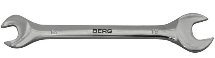 Ключ ріжковий двосторонній Cr-V 18х19 мм Berg 48-111