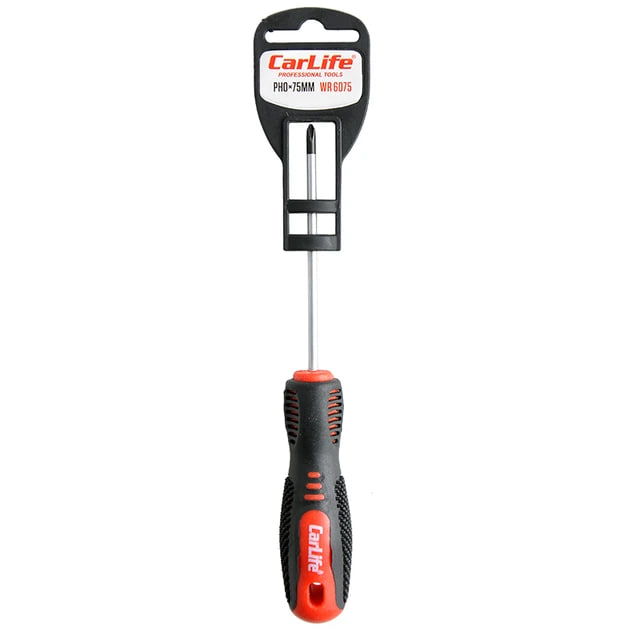 Отвертка крестовая PH0х75мм CARLIFE WR6075
