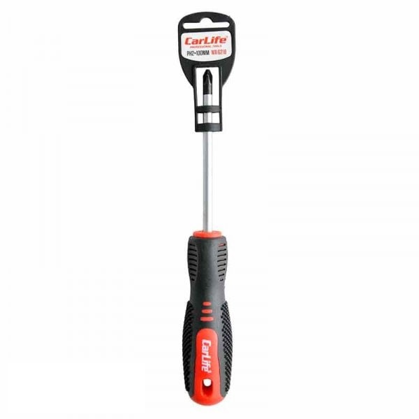 Отвертка крестовая PH2х100мм CARLIFE WR6210