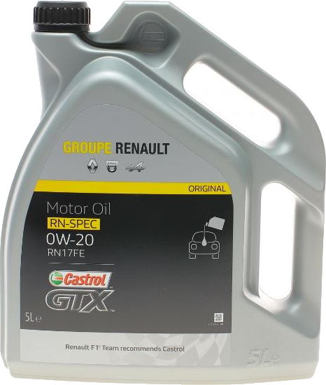 Масло моторное CASTROL Renault RN17FE 0W-20, 5Л