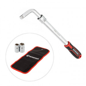 Ключ баллонный телескопический 1/2", 17-19, 21-23 мм, Cr-V, чехол, INTERTOOL...
