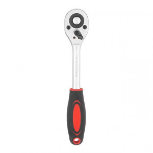 Ключ тріскачка на 24 зуба 1/2'' CrV INTERTOOL HT-2106 - Фото 1