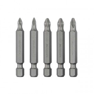 Комплект насадок викруткових PH1, PH2, PZ1, PZ2 1/4"*50 мм, ACR, S2, уп. 5 од., STORM INTERTOOL VT-0205 - Фото 2