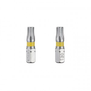 Комплект викруткових насадок Torx T30 1/4"*25 мм, S2, уп. 2 од., STORM INTERTOOL VT-0226 - Фото 2