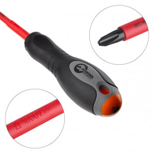 Отвертка изолированная крестовая PH3*150 мм, 1000 В INTERTOOL VT-3213 - Фото 1