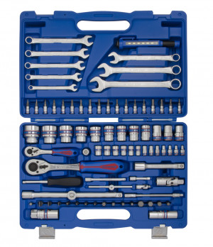 Универсальный набор инструментов 1/4"-1/2" 83 ед., 6-ти гранные KING TONY SC7583MR - Фото 1