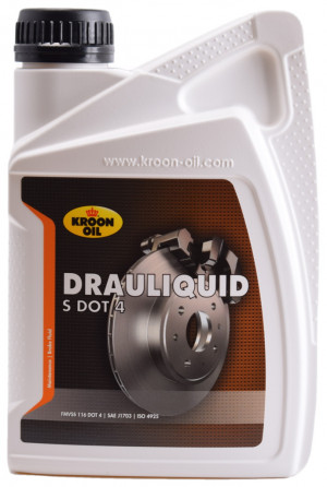 Тормозная жидкость KROON OIL DRAULIQUID-S DOT 4 BRAKEFLUID 1 л