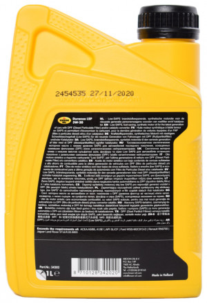 Масло моторное KROON OIL DURANZA LSP 5W-30 (FORD) 1л - Фото 2