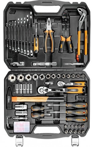 Универсальный набор инструментов 1/2", 1/4", 100 ед, NEO TOOLS 8920 - Фото 1