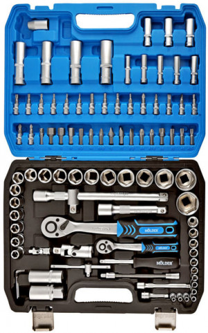 Универсальный набор инструментов 1/2", 1/4", 94 ед, MOLDER MT60094 - Фото 1