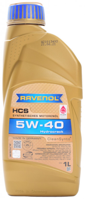 Масло моторное RAVENOL HCS 5W-40 1 л - Фото 2