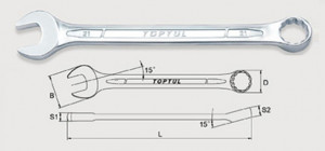 Ключ комбинированный TOPTUL AAEB2020 20 мм, 249 мм