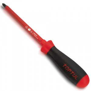 Отвертка PH1 диэлектрическая TOPTUL 100 мм (1000V) FBEB0110 - Фото 1