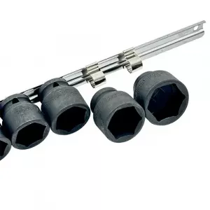 Набор головок ударных дюймовых 1/2" 3/8...1-1/4  14ед. (на планке) TOPTUL GBAQ1401D - Фото 1