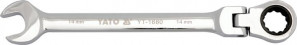 Ключ комбинированный YATO YT1685 19 мм, 245 мм, с трещоткой и шарниром