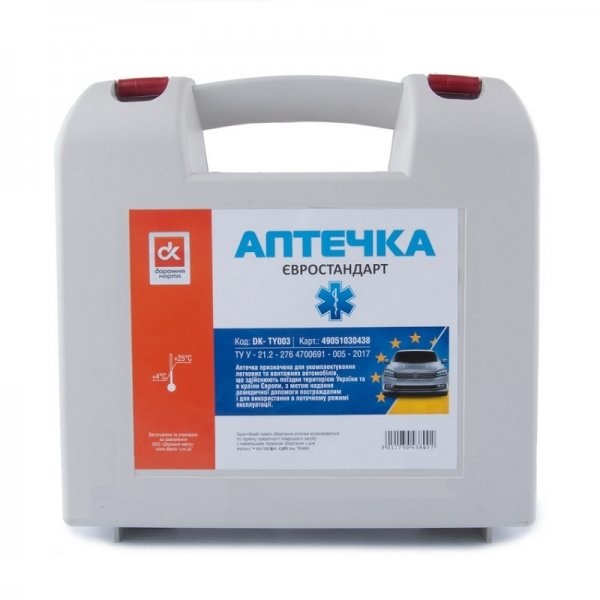 Автомобильная аптечка ДОРОЖНАЯ КАРТА DK TY003