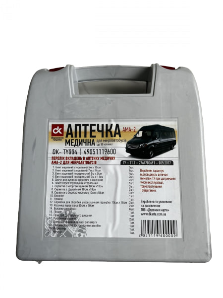 Автомобильная аптечка ДОРОЖНАЯ КАРТА DK TY004