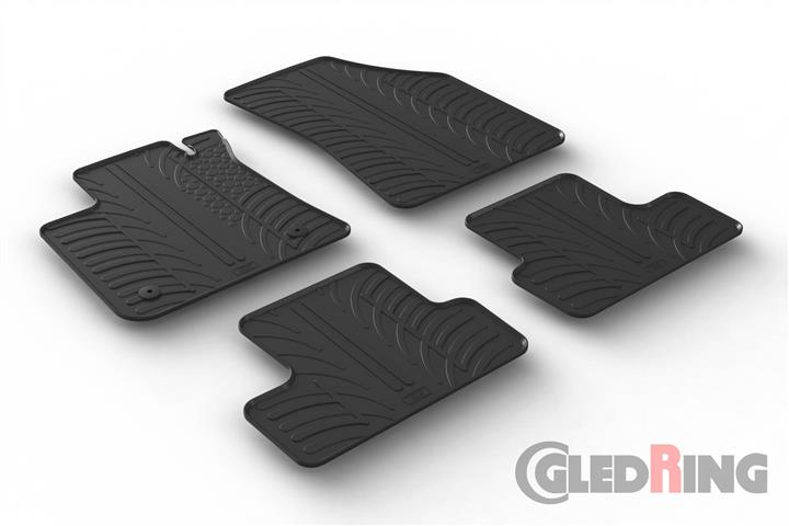 Коврики салона резиновые, комплект GledRing 0057