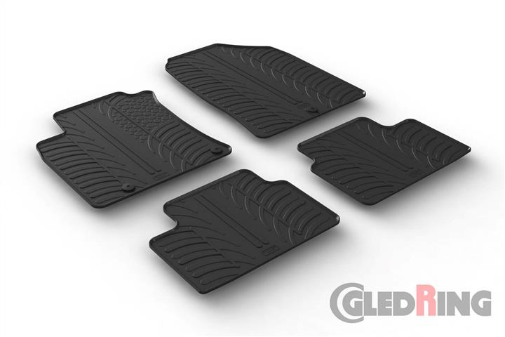 Коврики салона резиновые, комплект GledRing 0208