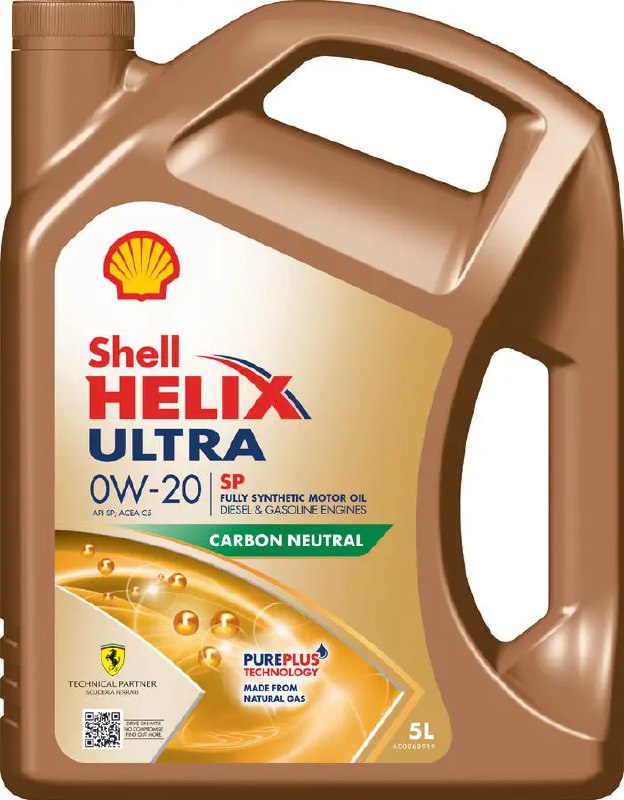 Масло моторное Shell Helix Ultra SP 0W-20 (API SP, АСЕА C5) 5л