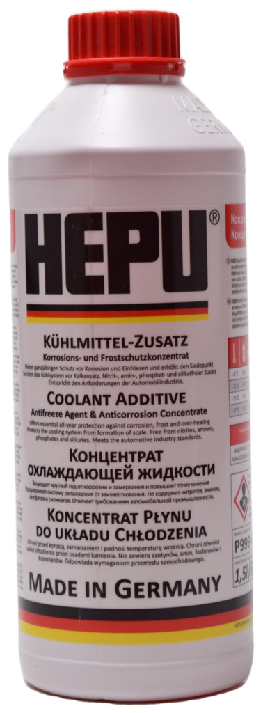 Антифриз HEPU RED G12 (-80C) 1,5 л